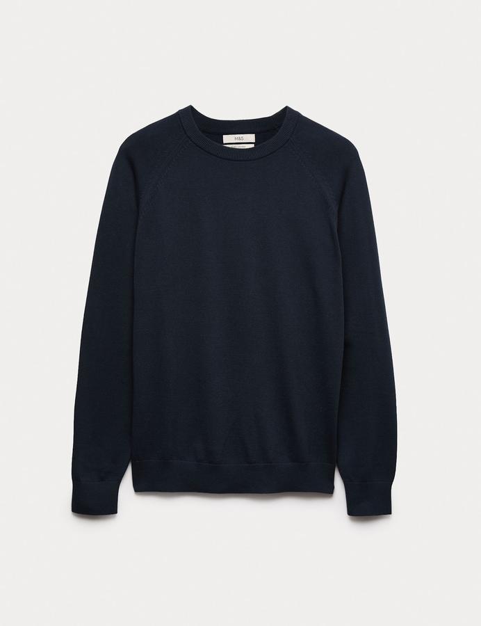 Pure Cotton Crew Neck Jumper