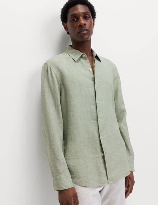 Regular Fit Pure Linen Shirt
