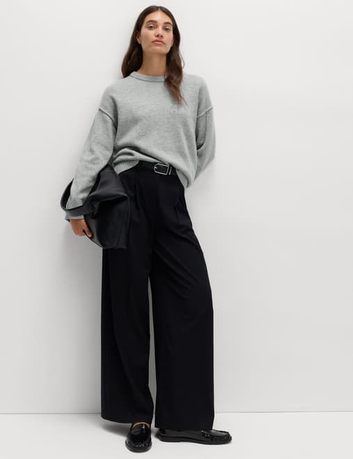 Lambswool Blend Crew Neck Jumper