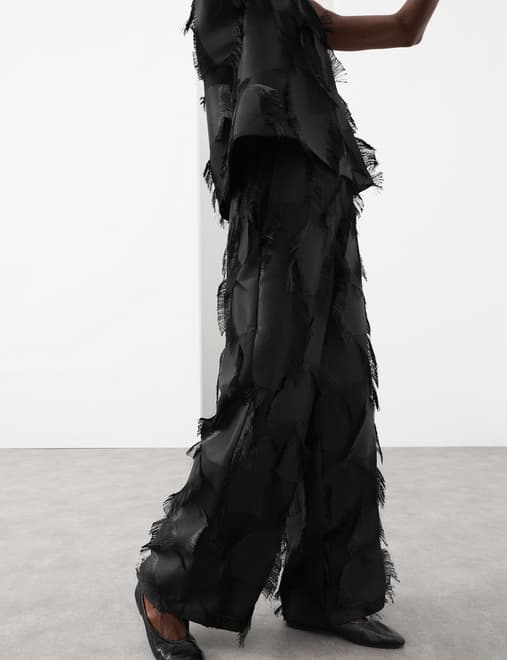Fringe Wide Leg Trousers