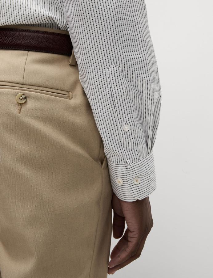 Tailored Fit Luxury Pure Cotton Striped Shirt