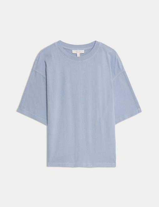Pure Cotton Short Sleeve Boxy T-Shirt