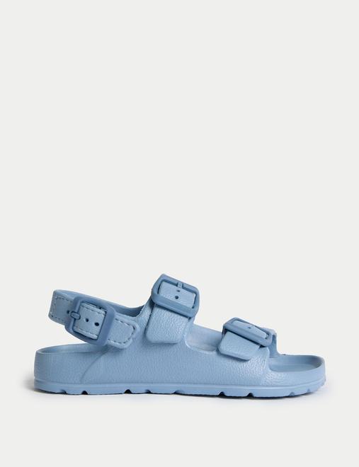 Kids' Plain Buckle Footbed Sandals (4 Small - 2 Large)