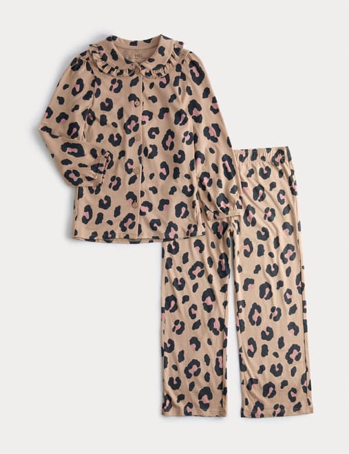 Cotton Modal Blend Leopard Print Pyjamas (1-8 Yrs)