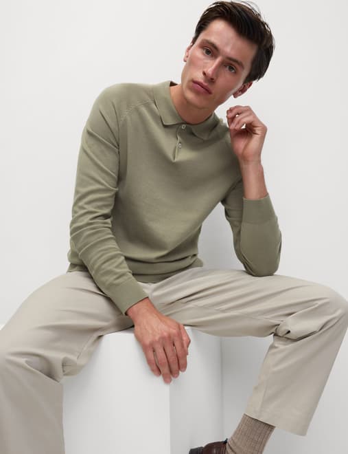 Cotton Rich Knitted Polo Shirt