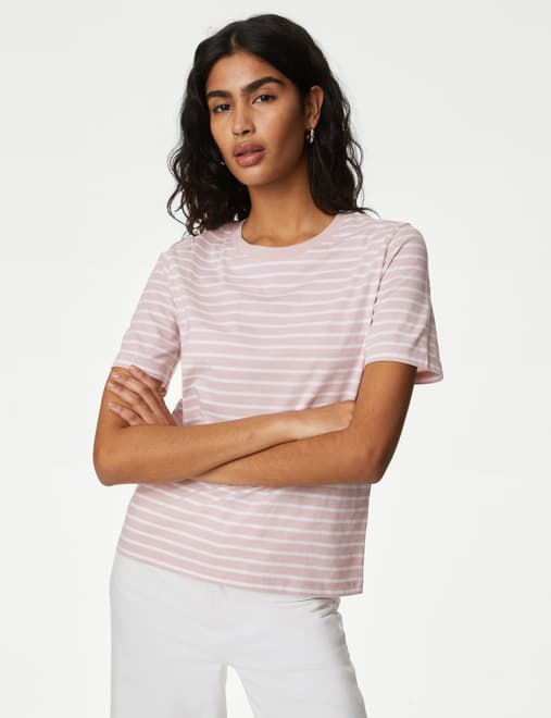Pure Cotton Striped Everyday Fit T-Shirt