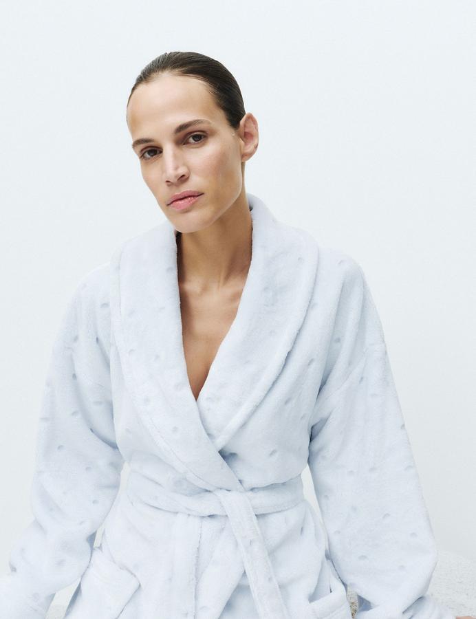 Spot And Leopard Print Carved Dressing Gown