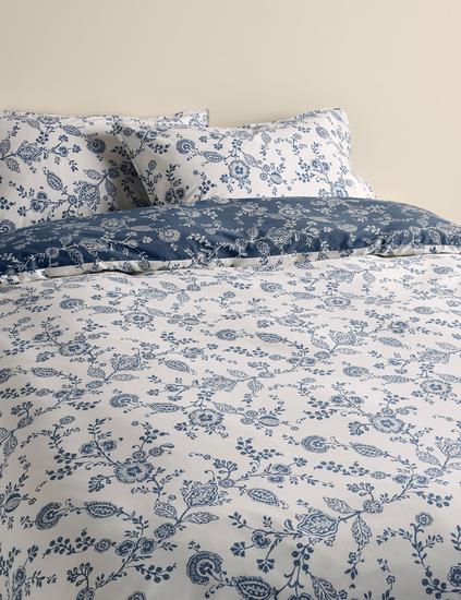 Cotton Rich Trailing Floral Bedding Set