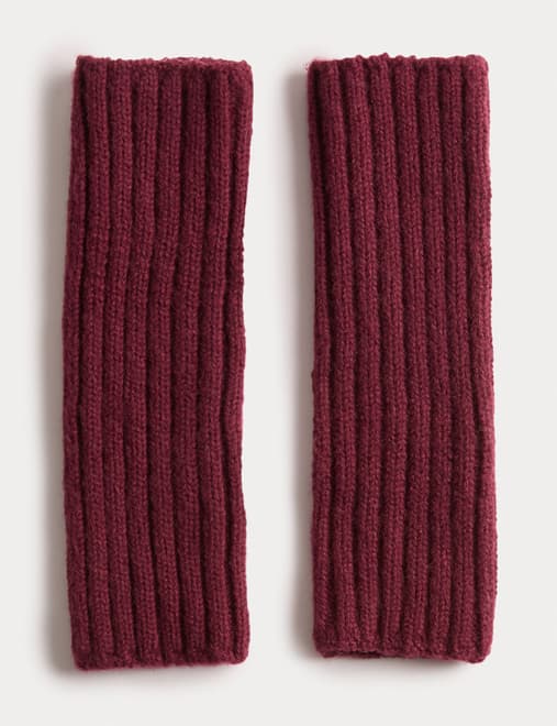 Knitted Rib Fingerless Gloves