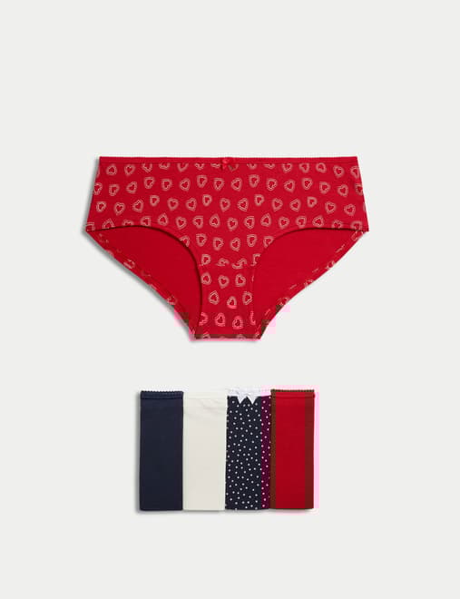 5pk Cotton Lycra™ Low Rise Shorts