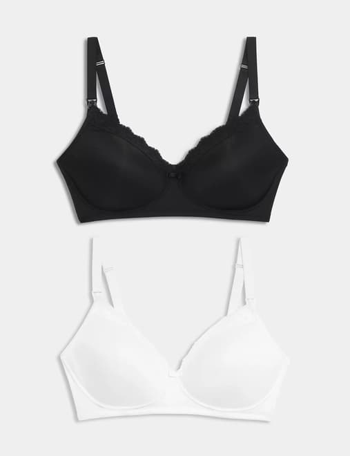 Buy Marks & Spencer Ex T816355 M&S Rosie for Autograph Silk and Lace Padded  Full Cup Bra A-E RRP £27.50 - Colour: Alabaster - Size: 30C Online at  desertcartEGYPT