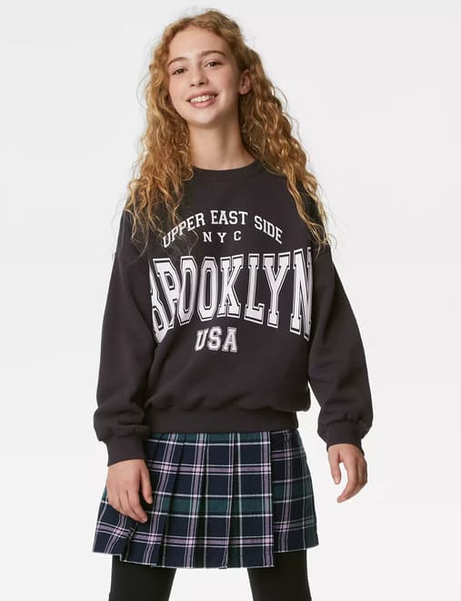 M&S GOODMOVE Unisex Regular Fit School Sweatshirt, 5-6 Years