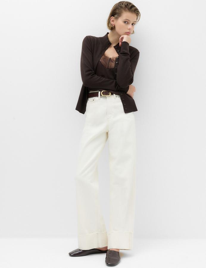 Funnel Neck Slim Fit Cardigan