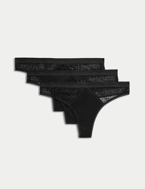 Body by M&S 3pk Body Soft™ High Waisted Brazilian Knickers