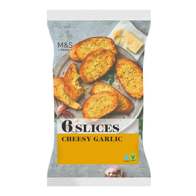 6 Cheesy Garlic Butter Bread Slices