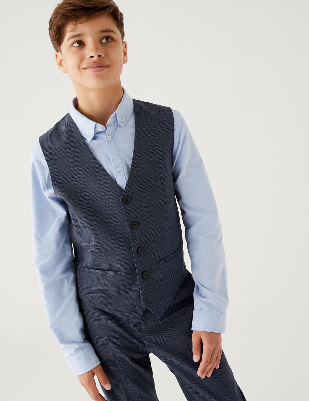 Shop Checked Suit Waistcoat 6 16 Yrs for Boys Online M S