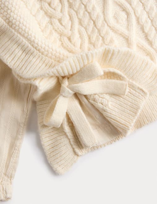 Cotton Blend Knitted Vest & Blouse (2-8 Yrs)