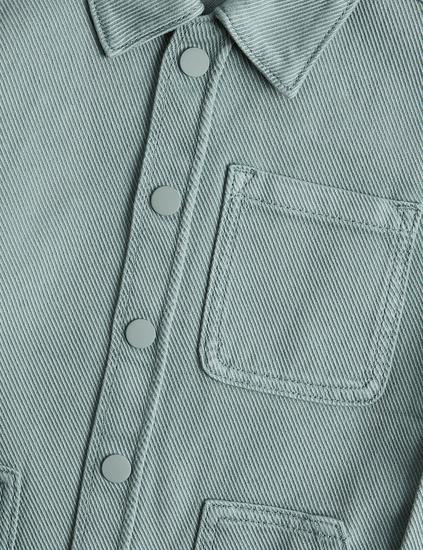 Pure Cotton Denim Twill Overshirt (2-8 Yrs)