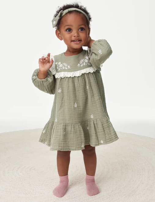 M&s baby dresses hotsell