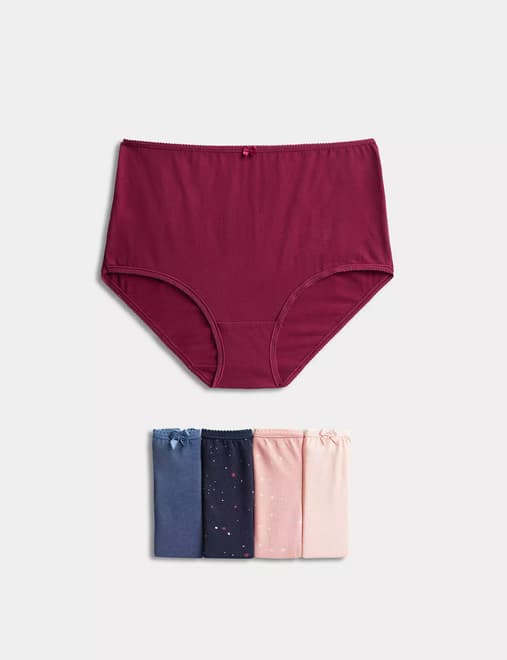 OLIKEME Menstrual Period Underwear for Women Mid Waist Cotton Postpartum Ladies  Panties Briefs Girls, Multi-e-5 Pack, XXL price in UAE,  UAE