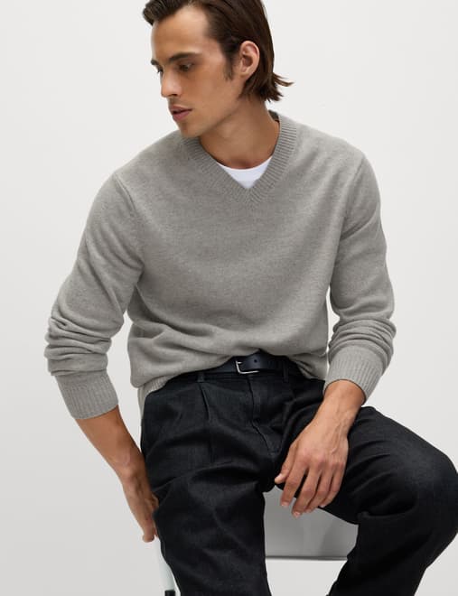 Pure Lambswool V-Neck Jumper
