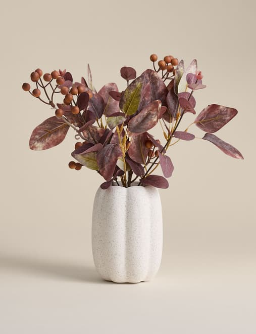 Artificial Autumnal Arrangement in Ceramic Pot