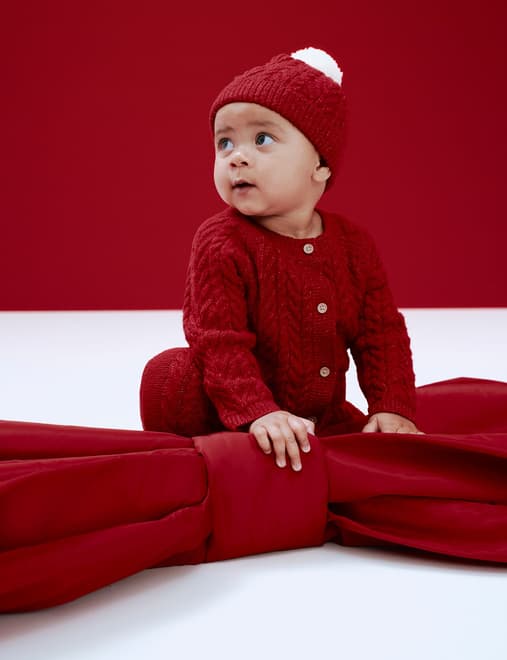 2pc Cable Knit Outfit (0-12 Mths)