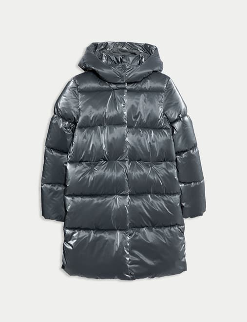 Longline Padded Hooded Coat (6-16 Yrs)