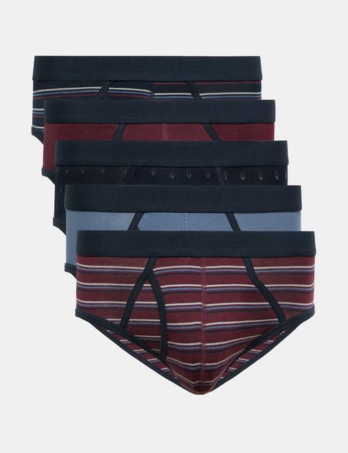 5pk Cotton Stretch Stripe Briefs