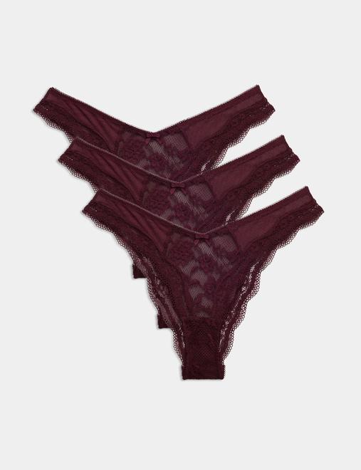 3 Pack Jasmine Lace Miami Knickers