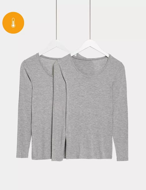 2pk Thermal Pointelle Vests, M&S Collection, M&S