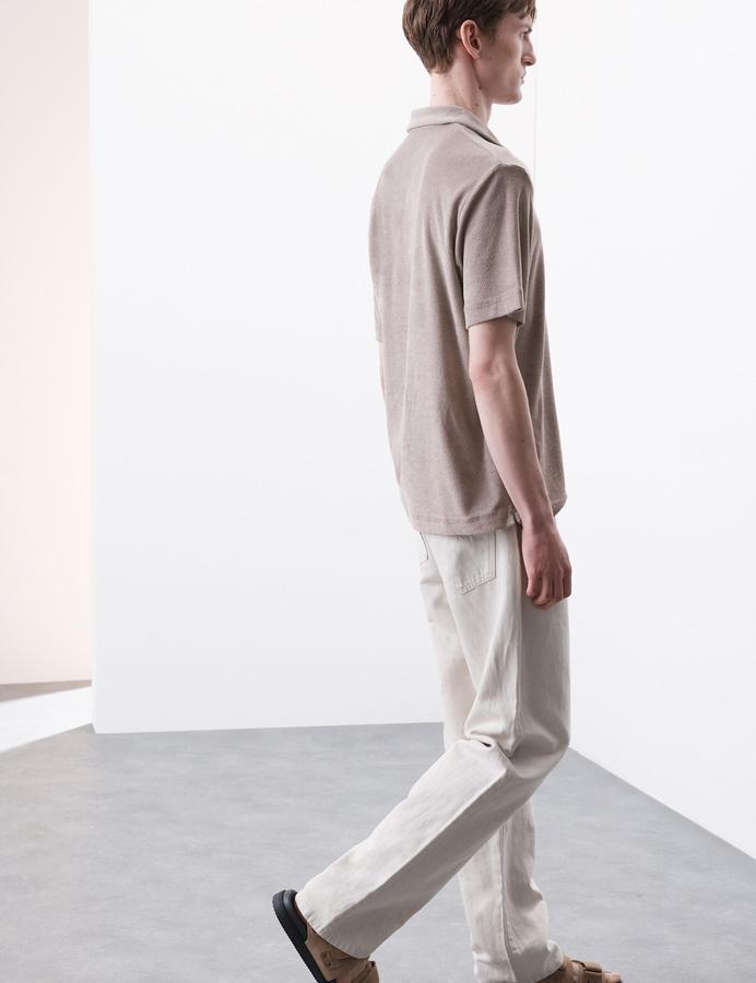 Cotton Rich Towelling Revere Polo Shirt