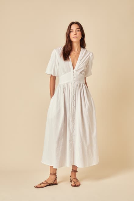Starlight Ss Midi Dress Plain