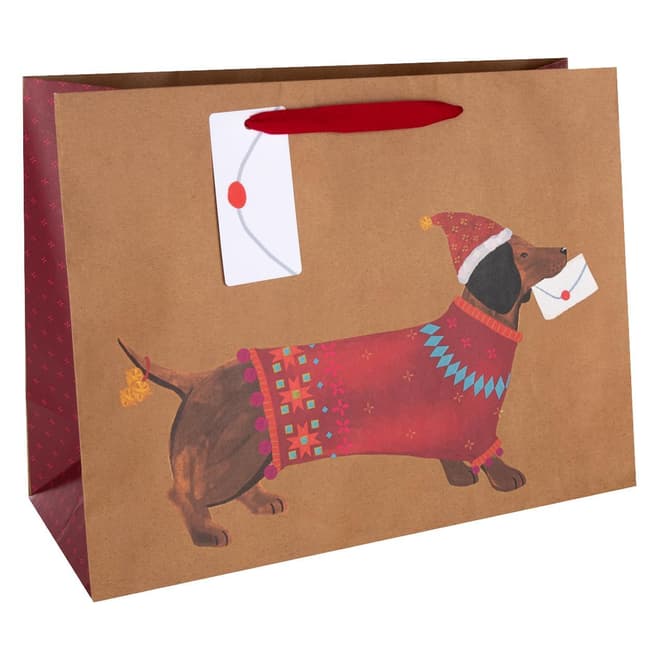 Dachshund Large Christmas Gift Bag