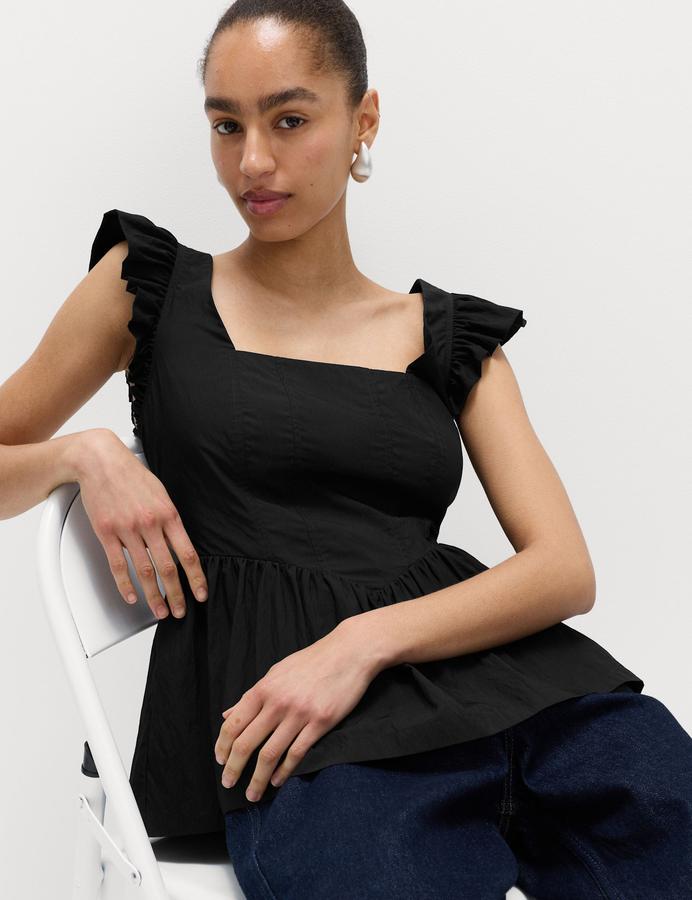 Technical Peplum Top