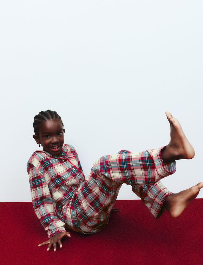 Pure Cotton Family Christmas Checked Pyjamas (1-16 Yrs)