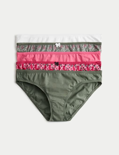 5pk Cotton Lycra™ Bikini Knickers