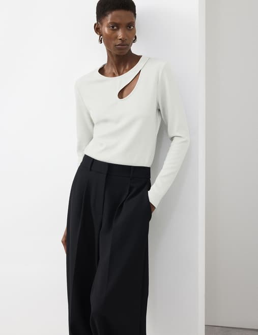 Jersey Sparkly Cut Out Top