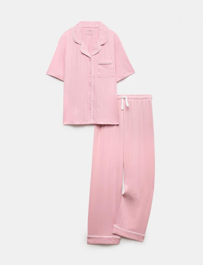 Brushed Pointelle Revere Pyjamas (1-16 Yrs)