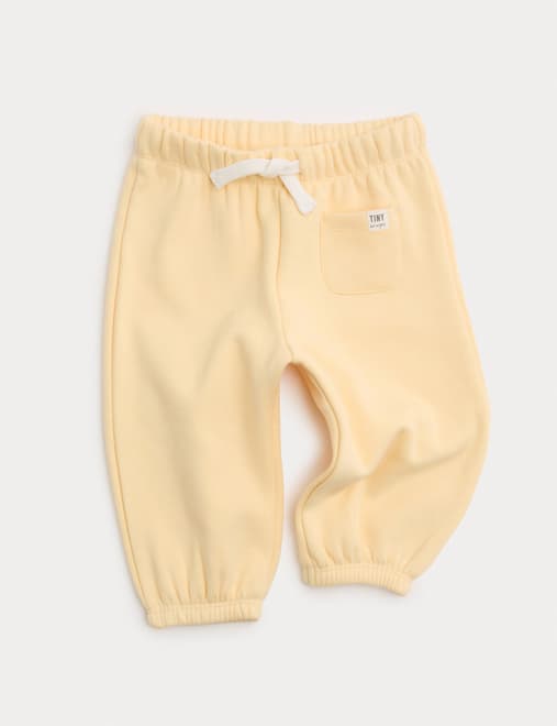 Cotton Blend Fleece Lined Joggers (0-3 Yrs)