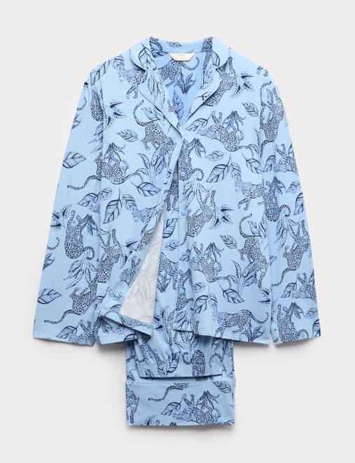 Soft Touch Printed Revere Pyjama Set