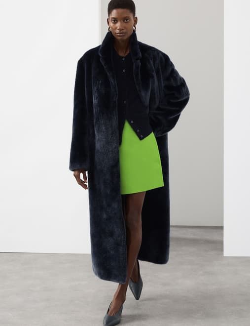 Mini A-Line Skirt with Wool