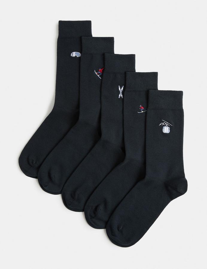 5 Pack Cool & Fresh™ Cotton Rich Ski Socks