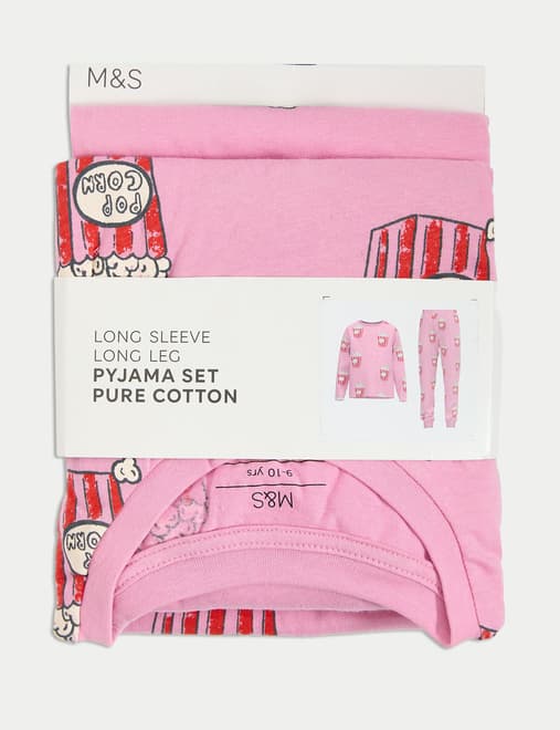 Pure Cotton Popcorn Pyjamas (12 Mths-16 Yrs)