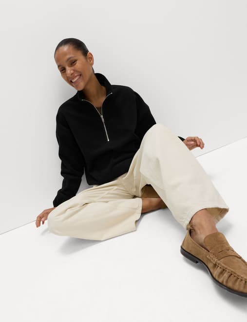 Fleece Half Zip Sweatshirt