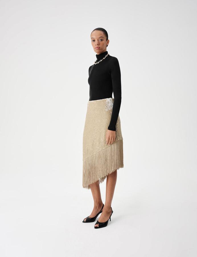 Wool Touch Layering Slim Roll Neck Top