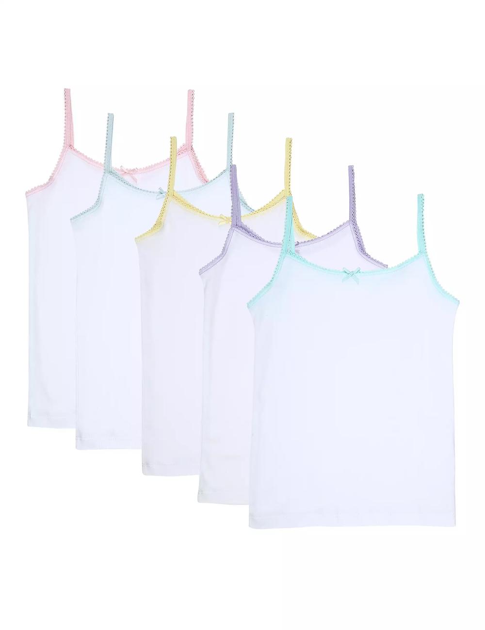 5P Cami Vests colour Trim 2 16 Yrs