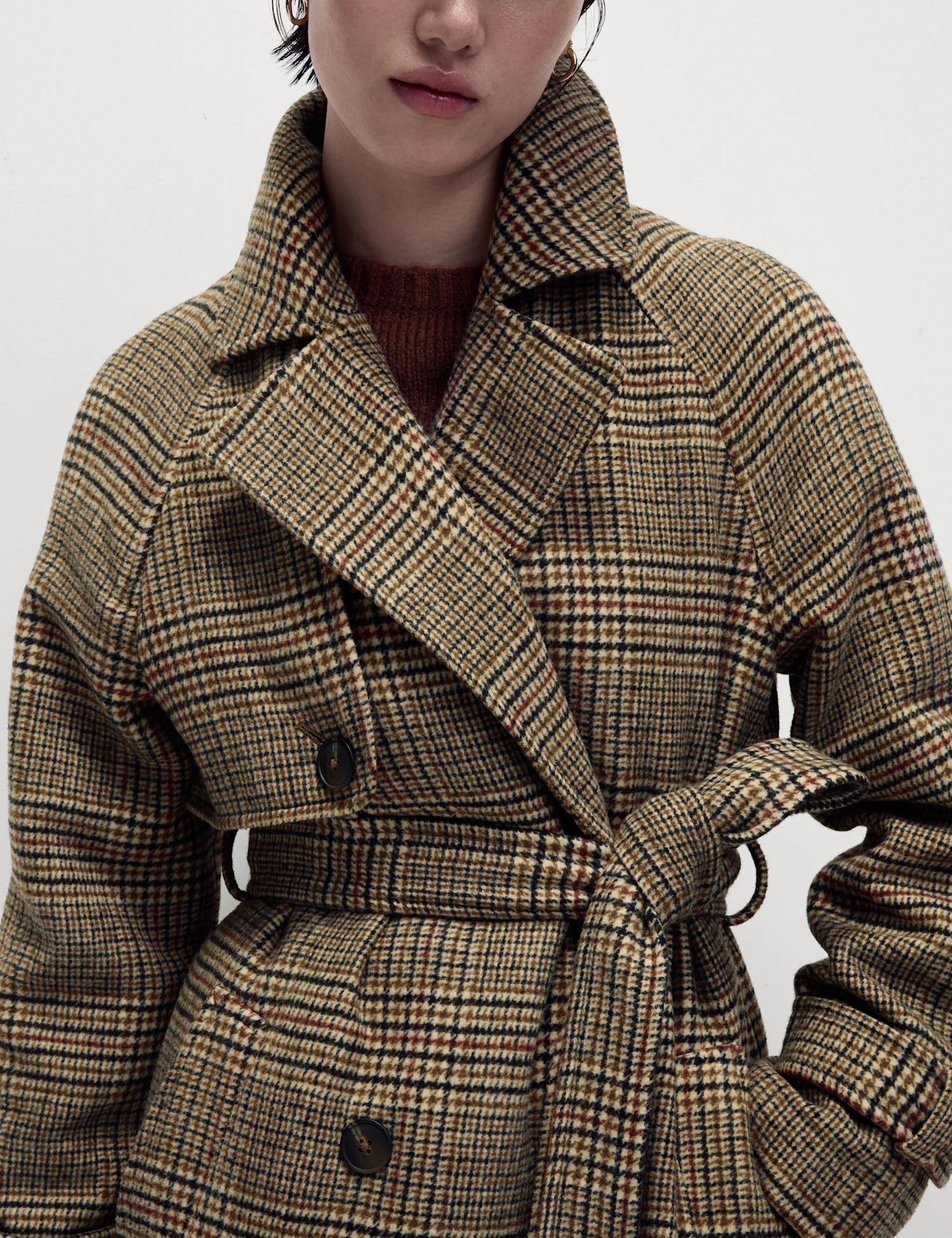 Longline check coat hotsell