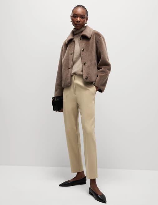 Linen Rich Tapered Trousers