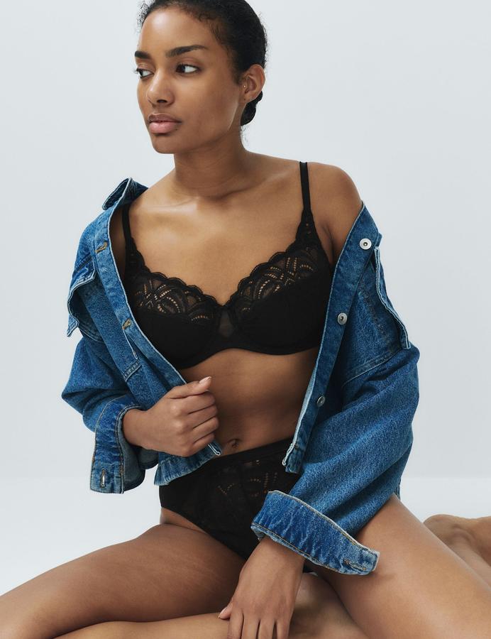 Amelia Lace Wired Full Cup Bra A-E